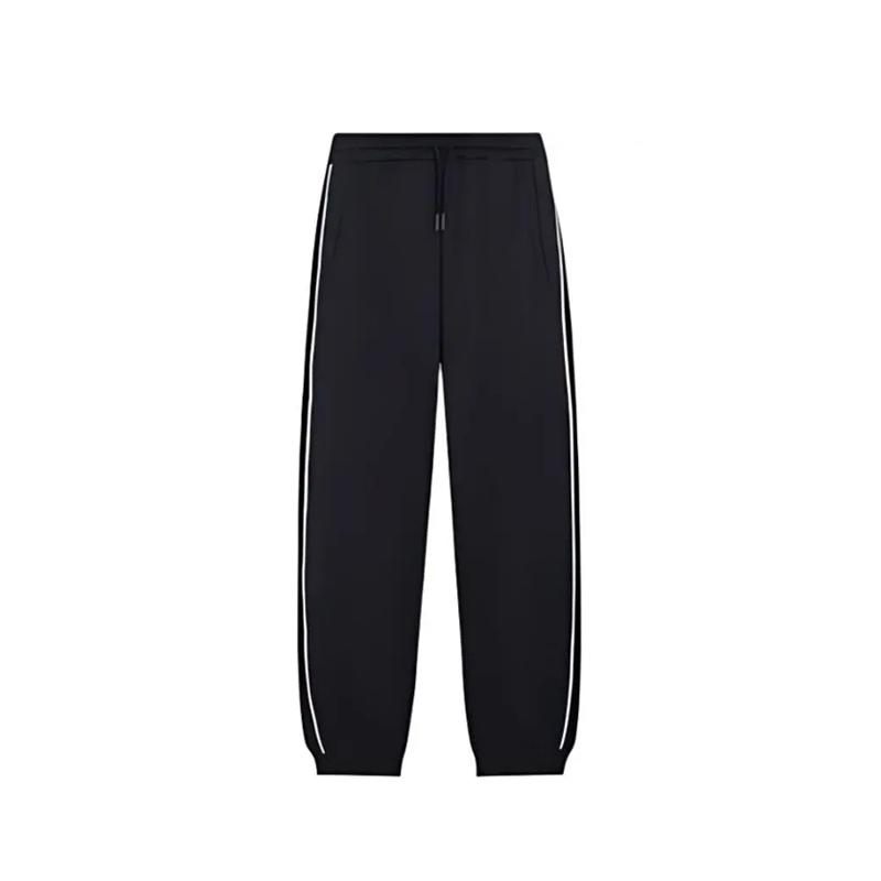 Li Ning Letter Print Trendy Casual Cotton Comfortable Versatile Fleece Lined Thermal Cuffed Sweatpants YKLV317-1 3XL