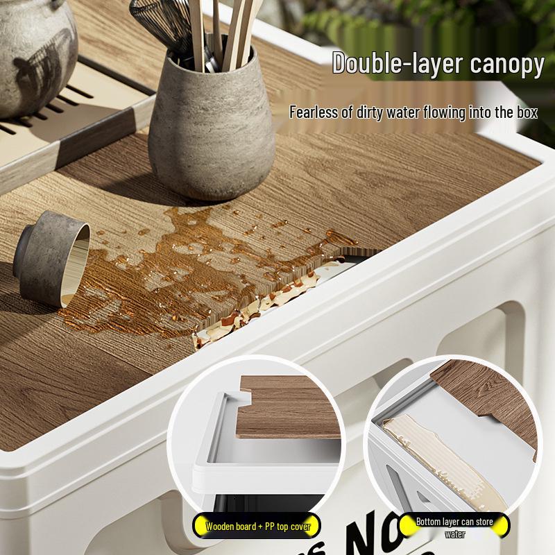 Folding Wooden Picnic Table & Car Trunk Organizer