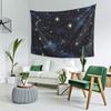 Night Sky Golden Celestial Stars Zodiac Constellations Tapestry Art Aesthetic Tapestries for Living Room Wall Cloth Wall Hanging