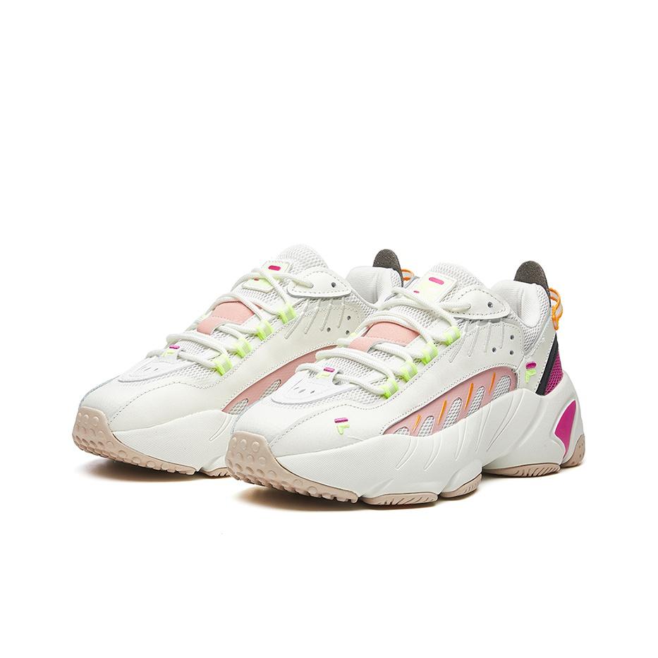 Fila Fusion Ade Fabric Retro Low Top Dad Shoes Women sneaker White Pink T12W021105FTL