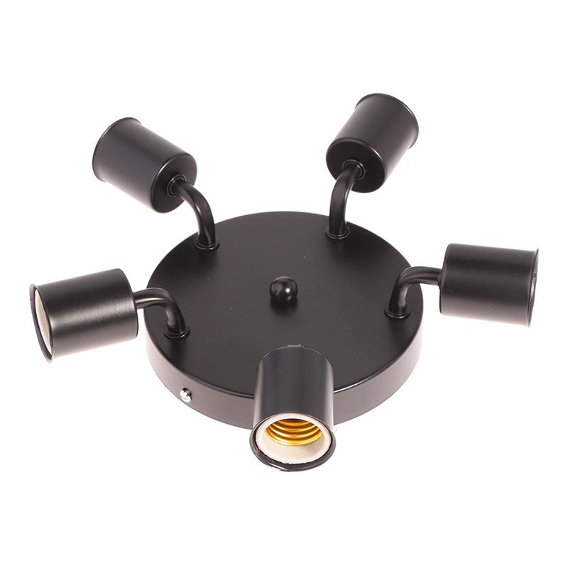 

Мінімалістичний керамічний патрон для лампи E27 стельові світильники простий 3/4/5/6/7 головок стельовий світильник 5 light чорний