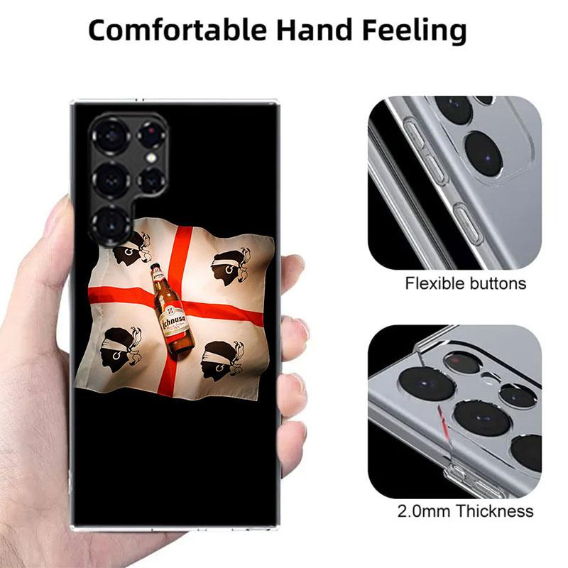 Flagge von Sardinien Cases Handyhülle für Samsung Galaxy S26 Ultra S25 Edge S24 S23 FE S21 Plus S20 S22 S10 Cover TPU Capa Schale Sho