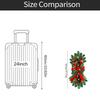 Christmas Artificial Swags, Xmas Prelit Stairway Swag Teardrop Trim Wreath,Door Stair Red Berry Garland Christmas Wreath For Outdoor Home Garden Decor