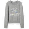 Women's Embroidered Letter Loose Knit Pullover