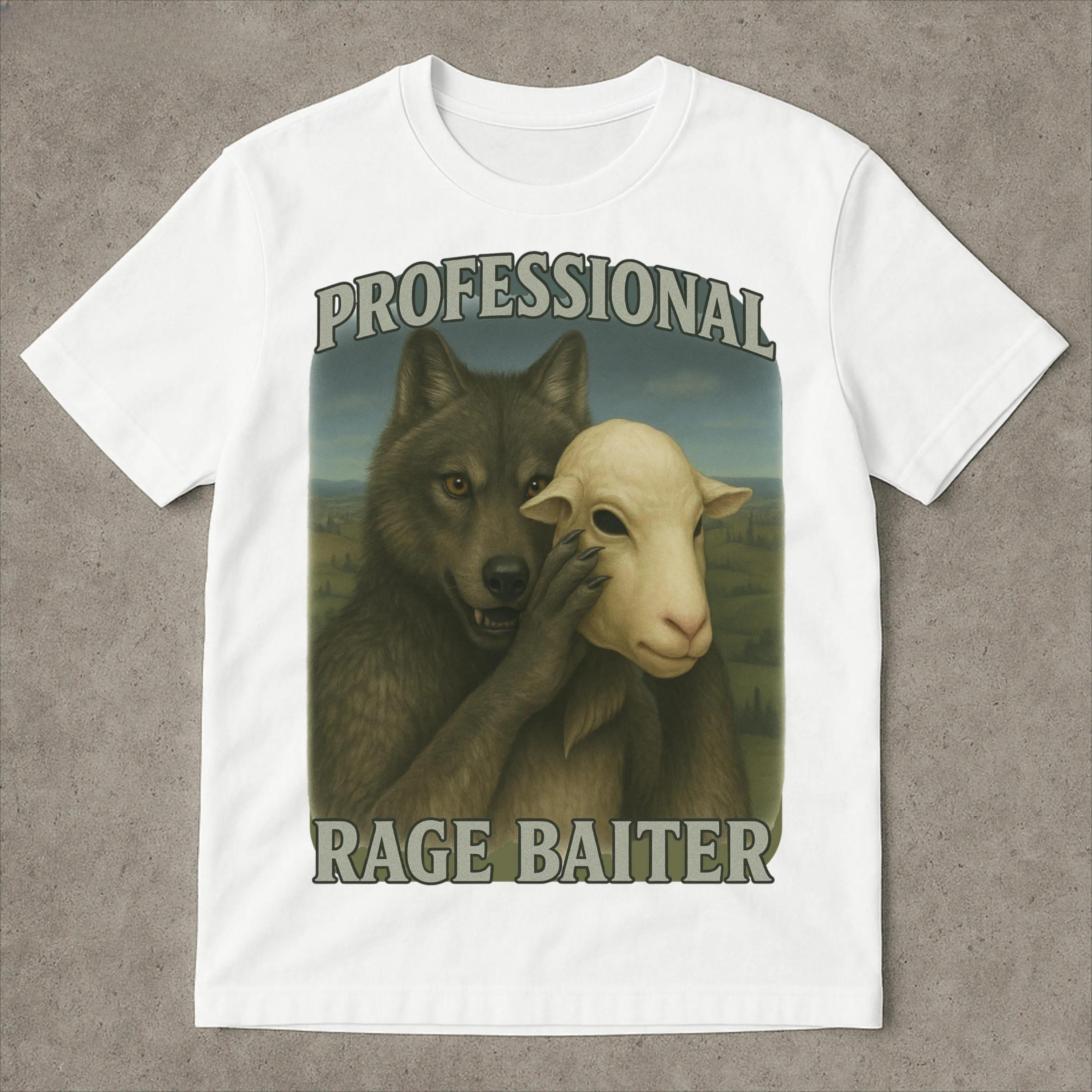 

Professional Rage Baiter Funny Shirt Werewolf Werewolf Dumb Shirt Stupid Shirts Alpha Wolf T-shirt Brainrot M