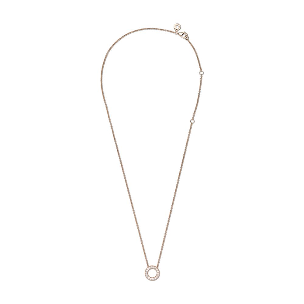 Pandora Rose Logo Pavé Circle Collier Necklace_387436