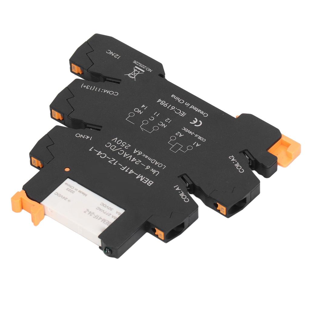 DC Control AC Ultra Thin Relay DIN Rail Mount Solid State Relay Module SPDT Contact 6A 6‑24V