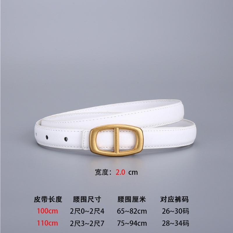 Japanese Belt Women'S Genuine Leather Cowhide Belt Women'S Genuine Leather High-End Casual Decoration Retro Jeans
