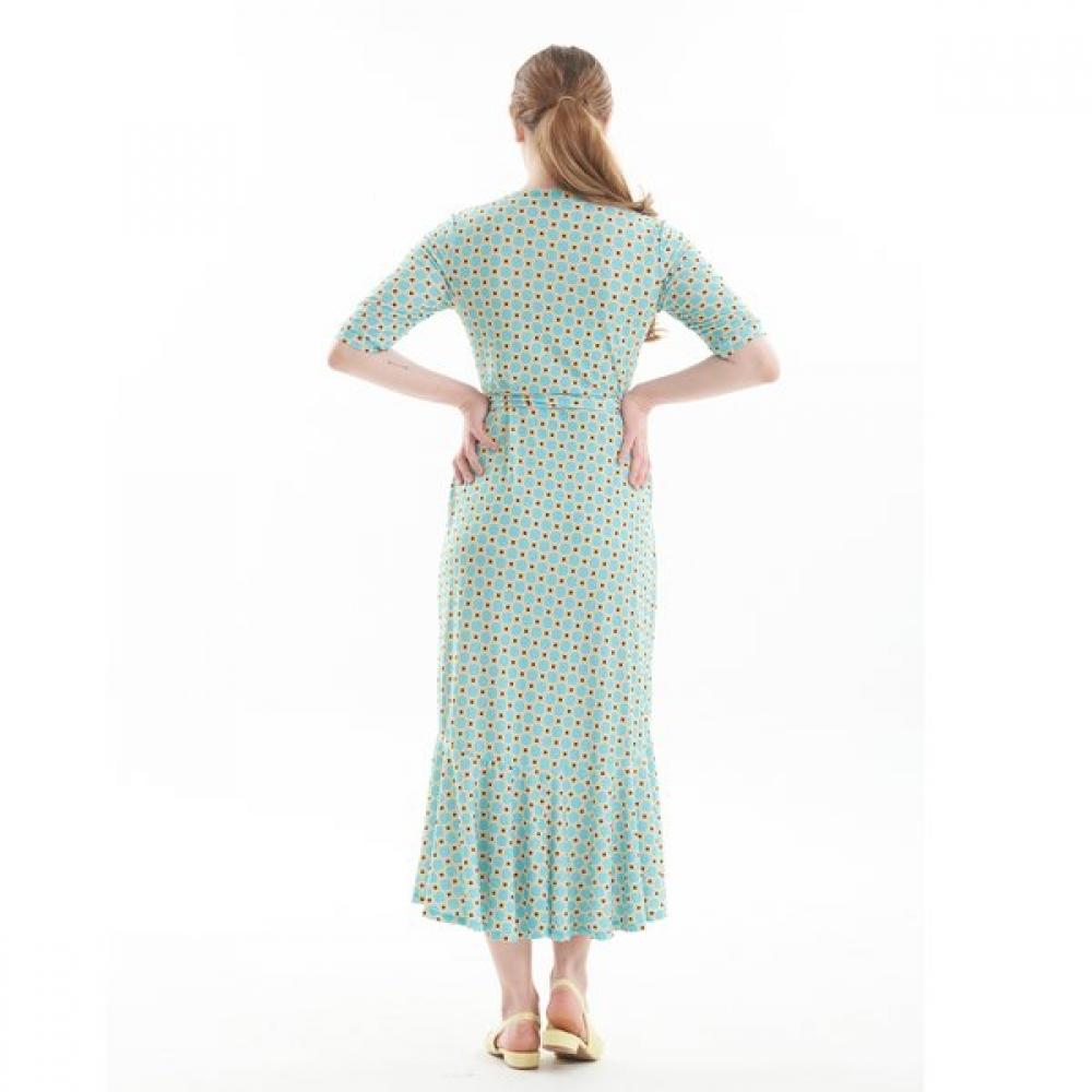 Lipbbam Creora Vivienne Frill Wrap Dress 3 4 Sleeve Ldm42ph01