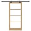 ORKDAL Sliding Door Natural and Black 93 X 202 Cm