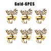 Reindeer Napkin Rings Metallic Serviette Holders for Christmas Table Decor Elegant Dining Accessories for Holiday Parties