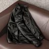 New Korean Style Stylish Simple Genuine Sheepskin Leather Jacket Men Short Stand Collar Casual Coat