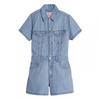 Womens/Ladies Collared Short-Sleeved Playsuit