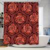 Red Rose Shower Curtain Modern Decorative Bathtub Cover Waterproof Fabric with Hook for Bathroom Ideal Gift Decoration 72x84 Inc