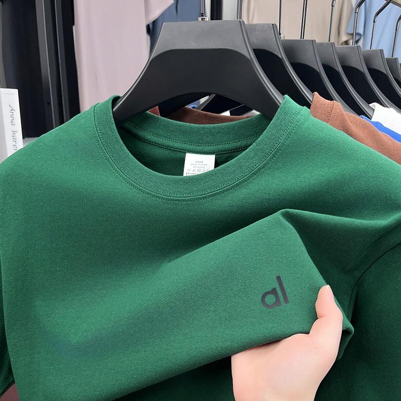 Wovey Heren T-shirt met ronde hals en korte mouwen van katoen, effen kleur, met letterprint, casual en veelzijdig, sportief. XXL