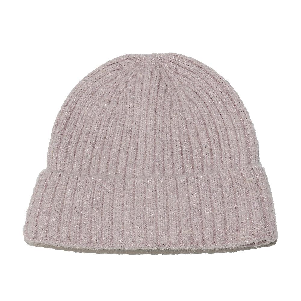 Wollmütze mit großem Kopfumfang, einfarbig, thermische Überziehmütze, Outdoor-Skimütze, Strickmütze für Damen