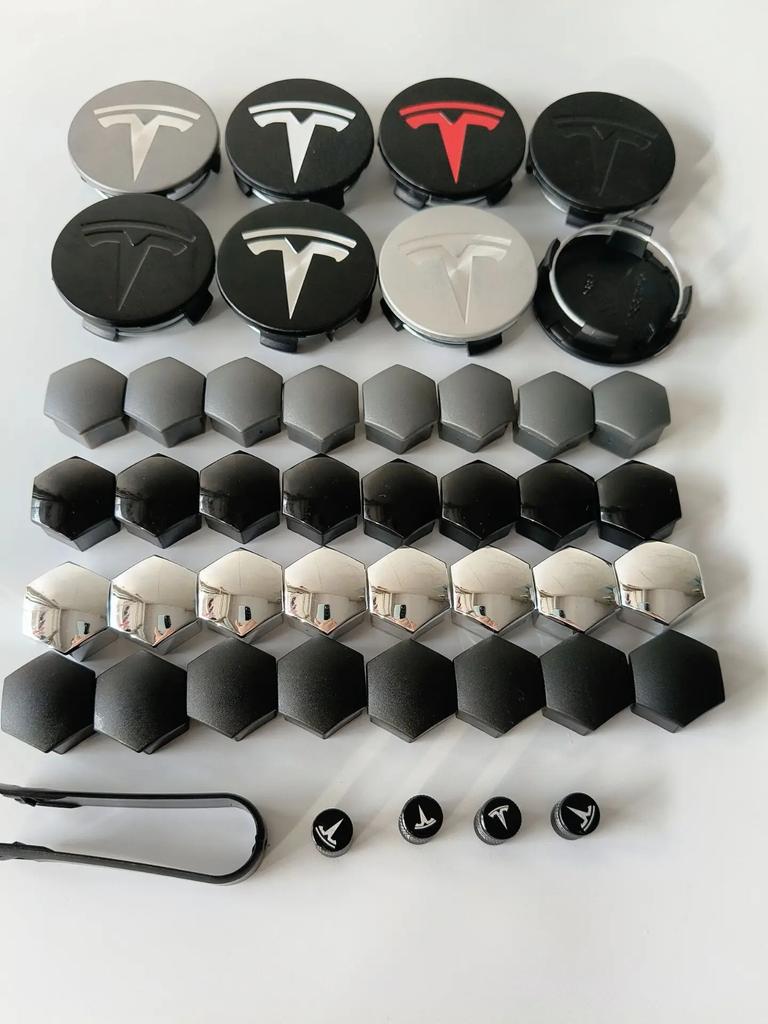 56/57MM 4KS 29KS pre Tesla Model Y Model 3 S/X Prachotesný Kryt Kolesa Stredové Krytky Náboja Kolesa Auta a Skrutky Krytiek Pneumatík Príslušenstvo