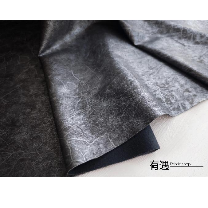 PU Simulated Leather Fabric Silver Gray Handmade Diy Coat Skirt Designer Cloth Diy Apparel Sewing Polyester Fabrics
