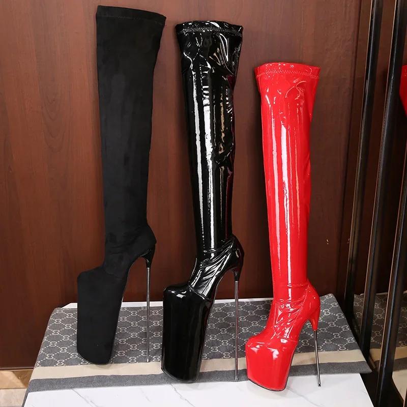 Fashion 30CM Women Thigh Boots 2025 Designer Luxury Platform High Heel Women Shoes Sexy Stiletto Lady Over The Knee Boots Front Strap