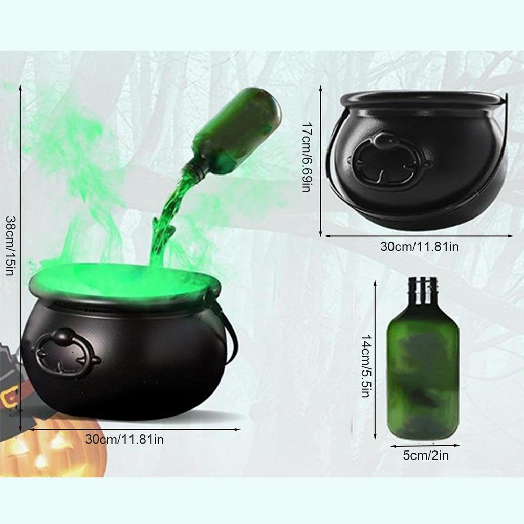 Halloween Festival Decoration Black Cauldron Bowl Halloween Party Decorations Outdoor Lighted Holiday Displays Witch Bowl