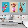 Modern home decor, lovely giraffe paintings, wall art, canvas, painting, posters and printers, wall panels for decorating the living room,