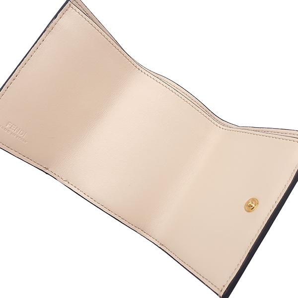 Fendi 8M0395 Roman MicroTri-fold Wallet Leather Array