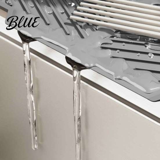 Large Dish Rack Heat Resistant Drying for Mat Tray Silicone Kitchen Counter Non-Slip Drain Easy to Clean Board Pad