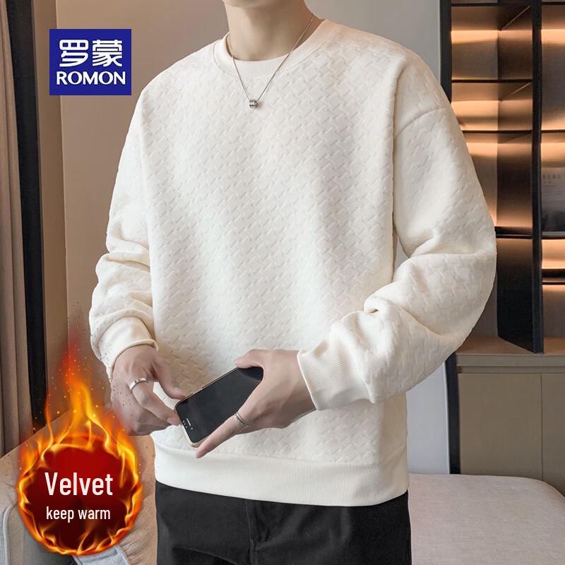 

ROMON Мужской зимний 2025 новый свитшот на флисовой подкладке XL