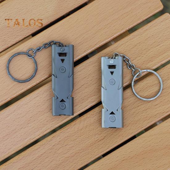 Double Tube Survival Whistle 150dB High Decibel Heavy Duty Stainless Steel Portable Travel Mini Camping Hunting Hiking Outdoor Emergency Whistle