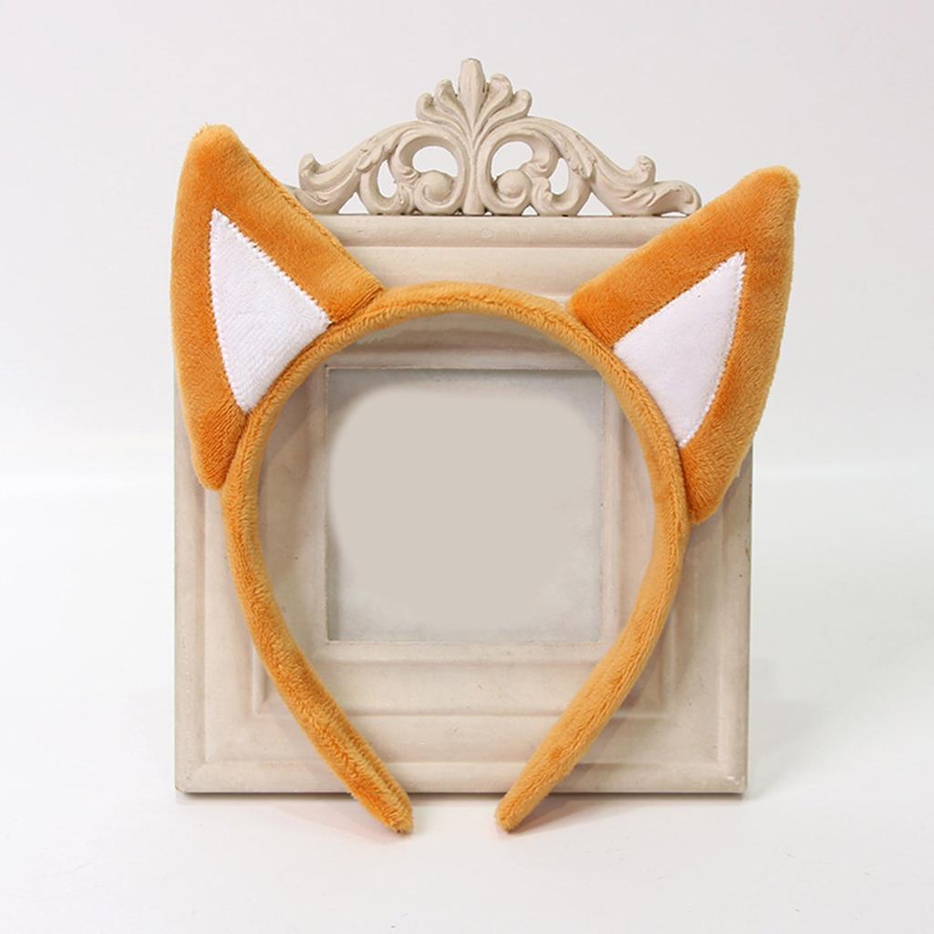 Fascia Elastica per Orecchie di Cane Studenti Carnevali Personaggio Anime Fascia per Capelli Cane Volpi Fascia per Capelli Peluche Cerchio per Capelli di Natale