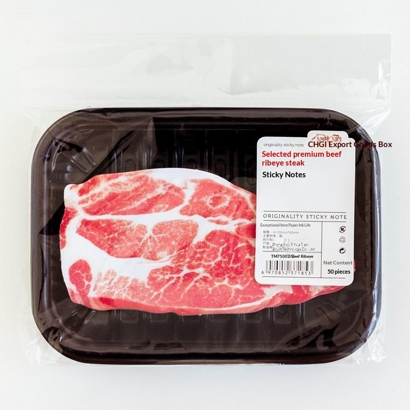 

1 Set Novelty Sticky Notes Notepad Creative Meat Food Series Notes Pads Student Stationery Cute School Office Supplies