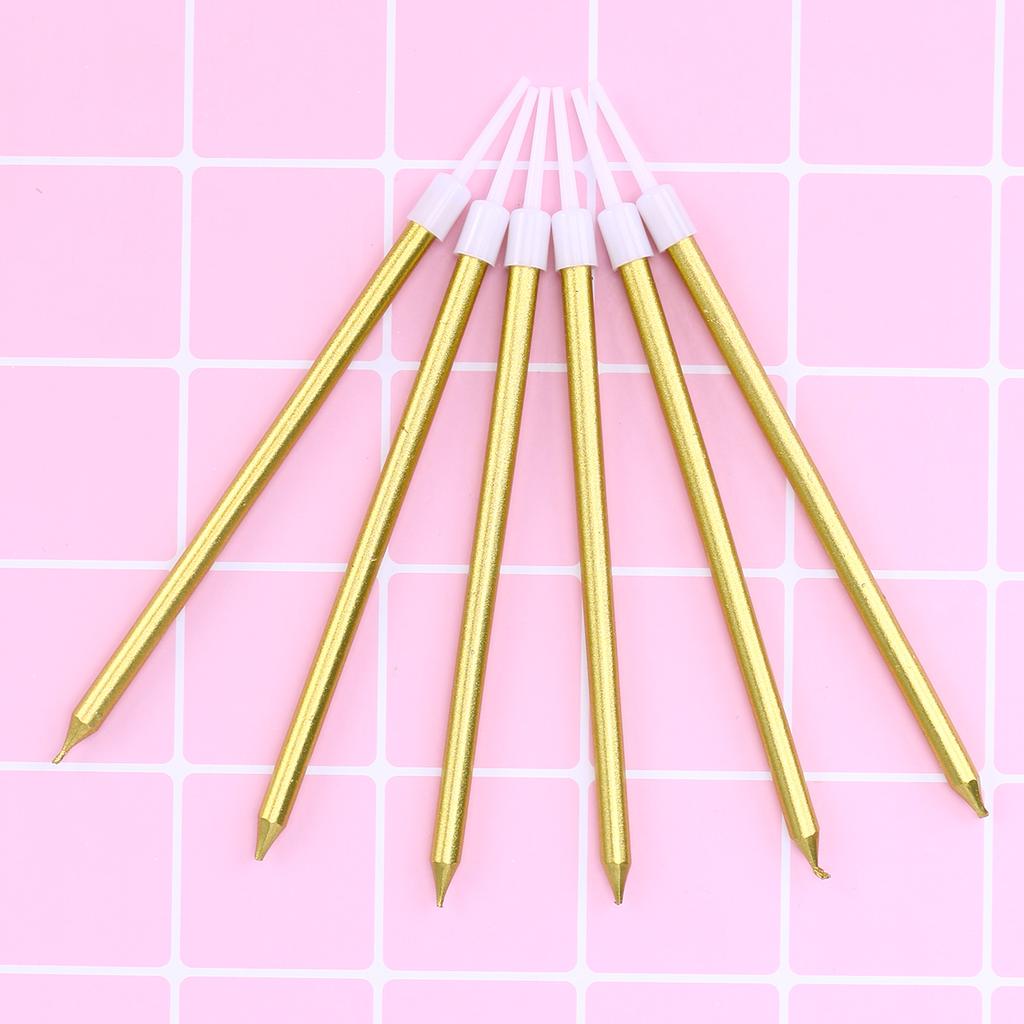 24 Pcs Cake Wedding Candles Decorative Firework for Birthday Slender Glitter Decorate