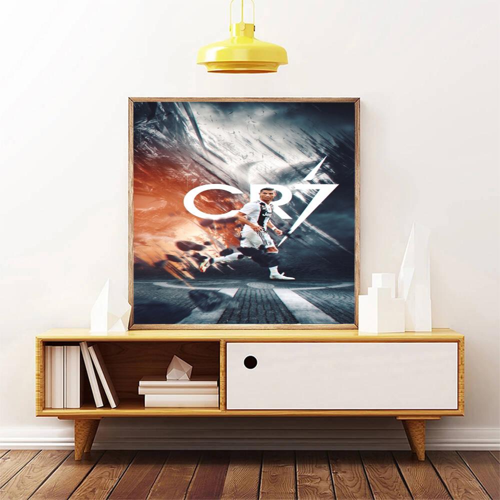 Cristiano Ronaldo 5D Diamond Painting Round Diamond Rhinestones Mosaic Diamond Embroidery Wall Paintings Rhinestones Gift Frameless