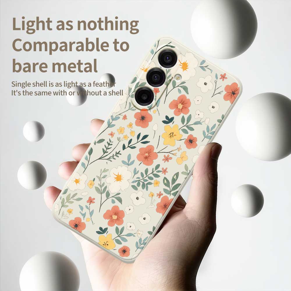 For Samsung Galaxy A17 5G Case Flower Garden Pattern Printing Straight Edge TPU Phone Back Cover