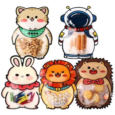Sac à bonbons avec fenêtre Visible, 10 pièces, Style Animal mignon en forme de petit hérisson, pochette de scellage pour biscuits, cuisine