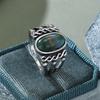 Bohemian Retro Patterned Imitation Turquoise Multi-layer Ring, Women's  Ethnic Style Holiday Accessory Gift
