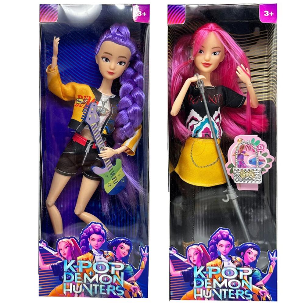 2026anime K Pop Demon Hunters Group of Witch Hunters High Appearance Glue Doll Girl Heart Decorative Doll Holiday Gifts