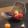 Panier d'Égouttoir d'Évier de Cuisine Passoire à Riz Panier Passoire Panier Filtre en Plastique Bol d'Égouttage Transparent pour Fruits Légumes Outils de Cuisine