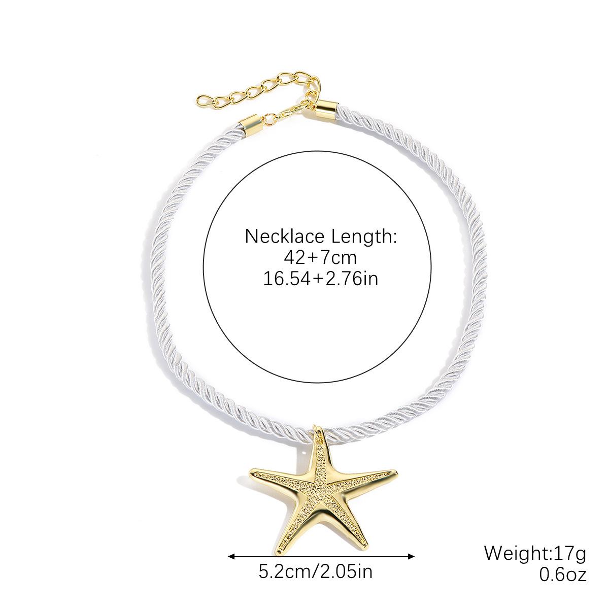 

Аксессуары Геометрическая Морская звезда Ракушка Сплав Подвеска Ожерелье Чувство дизайна Пряжка От Океанский ветер Ожерелье