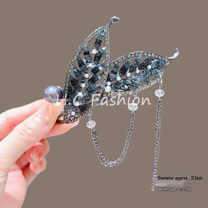 

Винтажная вышитая заколка для волос с кисточкой-бабочкой для женщин