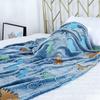 New Dinosaur Luminous Blanket Soft Cozy Flannel Throw Blanket Double-Sided Cartoon Dinosaur Glow Blanket for Kids Magic Gift
