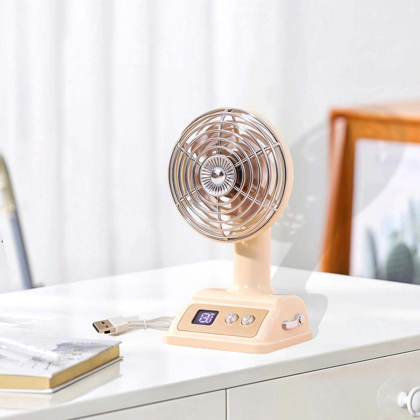 

Desk Chargeable Practical Lightweight Rotating Portable Mini Table Fan for Kitchen Dormitory Outdoor white