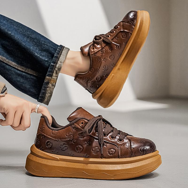 Men's shoes platform casual shoes high quality leather sports shoes