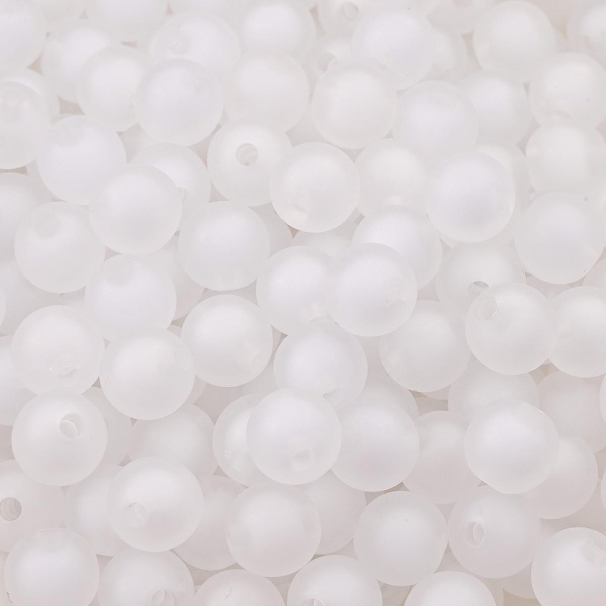 

50 шт. Акриловые бусины с цветным покрытием, Свободные круглые бусины для изготовления ювелирных изделий, DIY аксессуары для ожерелья 8mm 50pcs белый