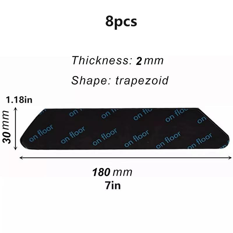 

Двусторонний моющийся съемный фиксатор для ковра, нескользящий, клейкий, предотвращает скручивание для деревянных полов, удерживает углы ковра Trapezoid-8pcs