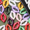 Perforated Acrylic Beads DIY Accessories Lip Print Lip 15.4 * 25.3mm Bracelet Colorful 20 pcs/pack Accessories Vertical Hole