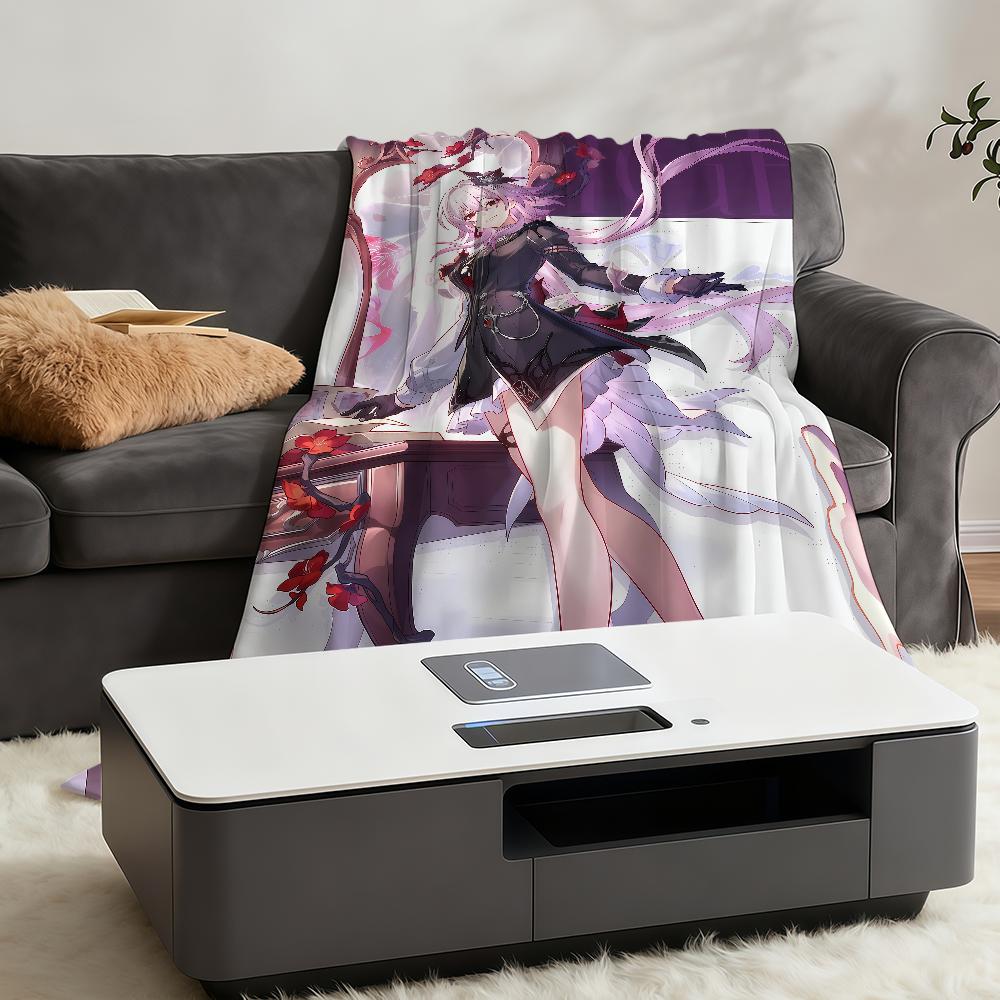 Blanket Throw Super Rail Star Cosy Plush Honkai Living Room Evernight Sofa Couch Childish Birthday Gifts