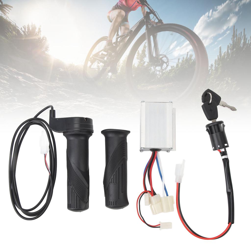 Kit Controller Bicicletă 12V 250W Mâner Accelerație cu Rotație Comutator de Aprindere Control Precis Piesă Versatilă pentru Biciclete Electrice Triciclete Motociclete