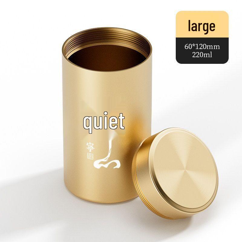 Portable Mini Tea Storage Tin - Sealed Travel Canister for Tea Leaves
