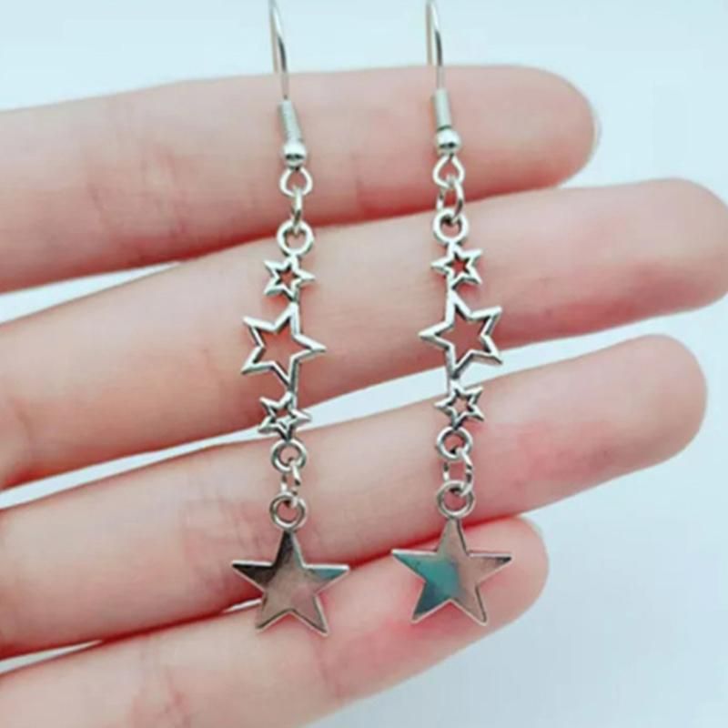 Y2K Star Earrings Star Goddess Necklace Stars Gifts Modern Stars Charm Earrings Drop Earrings